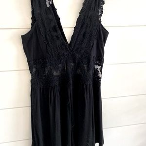 Black lace romper